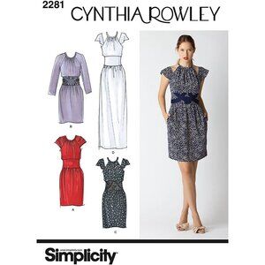 Simplicity‎ 2281 Cynthia Rowley Womens Dress Sewing Pattern Size 6-14